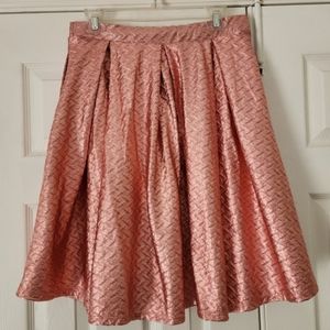 LuLaRoe Madison pink foil skirt